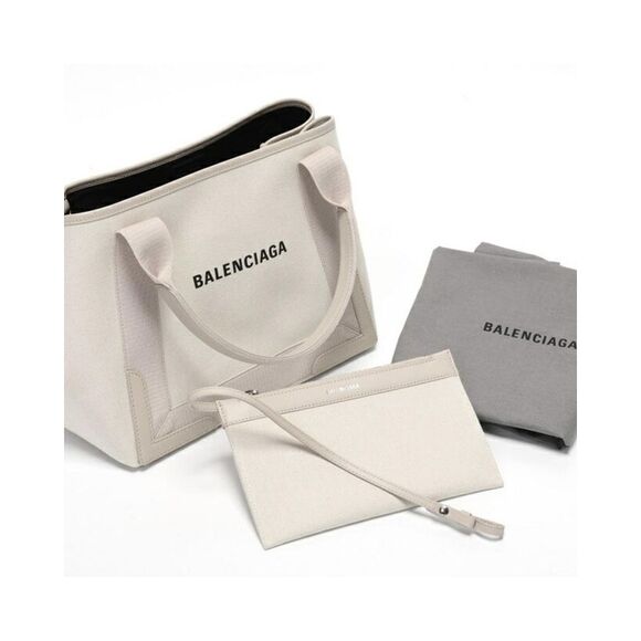 Pre Loved Balenciaga Everyday Tote XS Canvas Tote Bag Women Beige - Picture 5 of 5